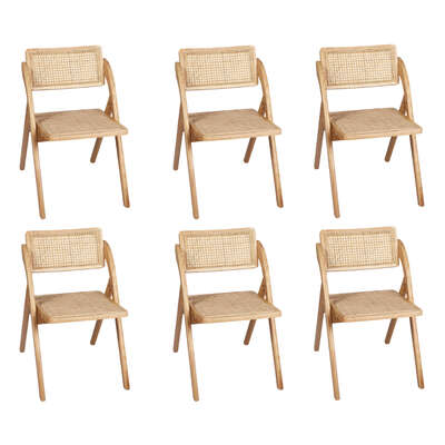 Contemporary 6X Dining Chairs Foldable Accent - Space-Saving Design