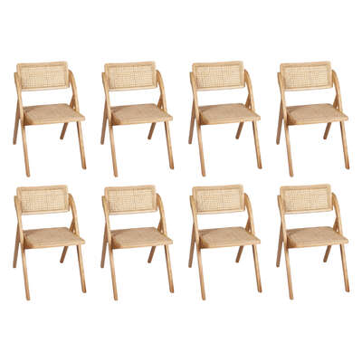 Luxury 8X Dining Chairs Foldable Accent - Comfortable Design