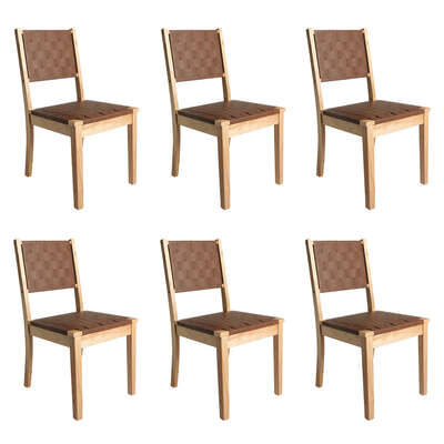 Ergonomic Dining Chairs Accent Chair Lounge x6 - High Back Support