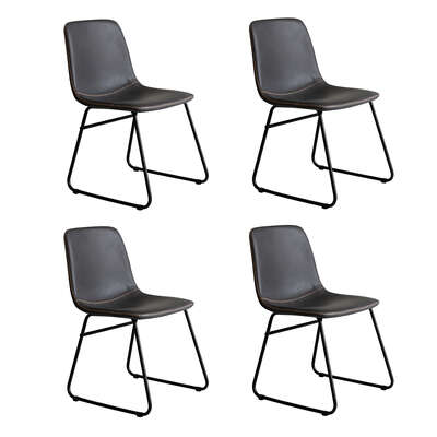 Minimalist 4x Dining Chairs Kitchen Table - Wood Finish Classic