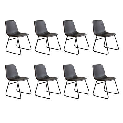 Contemporary 8x Dining Chairs Kitchen Table - Easy Assembly Classic