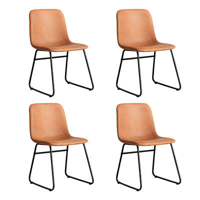 Ergonomic 4x Dining Chairs Kitchen Table - Adjustable Height