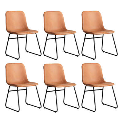 Compact 6x Dining Chairs Kitchen Table - Sleek Modern Look Classic