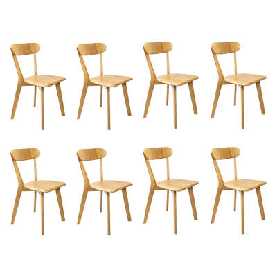 Versatile 8x Dining Chairs Wooden Kitchen Chair - Durable Frame