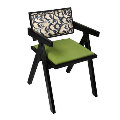 Compact 1X Dining Chair Retro Backrest Chair  Durable Frame