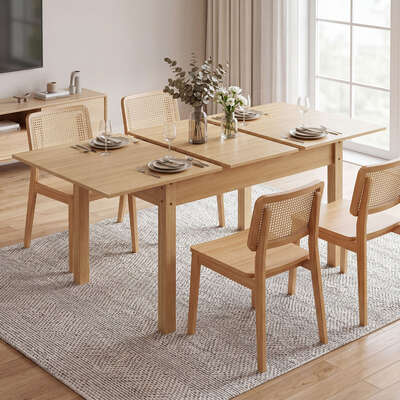 Extendable Dining Table Oak 4-6 Seater 110-150cm | EXTG