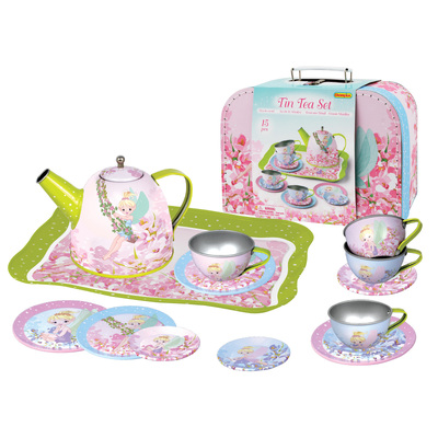 Fairy Tin Tea Set In Suitcase