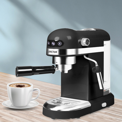Coffee Maker Machine Espresso Cafe Barista Latte Cappuccino Milk Frother Black