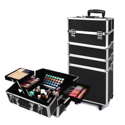Professional Cosmetic Case Makeup Trolley Black