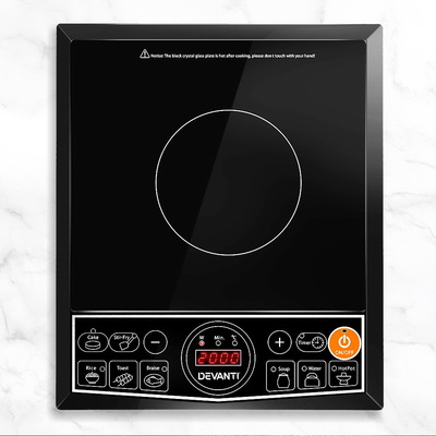 Devanti Portable Single Ceramic Electric Induction Cook Top - Black