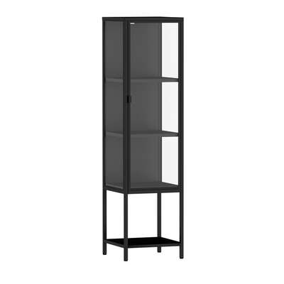 Compact Glass Display Cabinet Collections Storage - High Back Support
