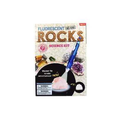 Deluxe fluorescent rocks science kit