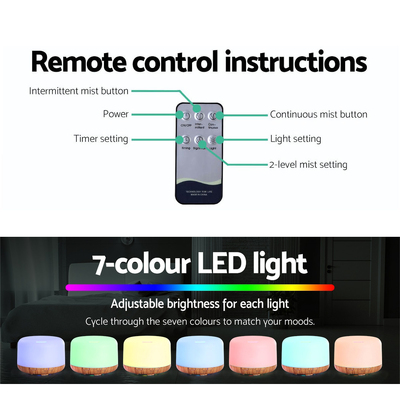 Aroma Diffuser Aromatherapy Humidifier 500Ml