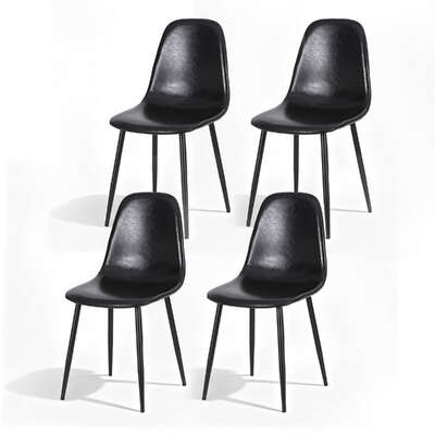 4X Dining Chairs Retro Pu Leather Kitchen Lounge Cafe Accent Chair
