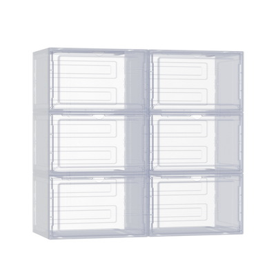 DIY Shoe Box Set of 6 Stackable Magnetic Door
