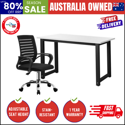 Modern Home Office Desk & Chair Set for Comfort and Productivity
