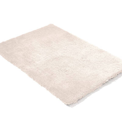 Ultra Soft Anti Slip Rectangle Plush Shaggy Floor Rug Carpet in Beige 60x220cm