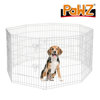 unique hex shaped 8 Panel Fence Silver With Door Playpen 36"