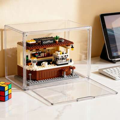 Clear Acrylic Display Case Dustproof Protection Box For Toys 27CM