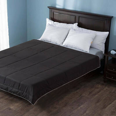 Lightweight Quilt Duvet Covers Blanket Adults Kids Double Size Black