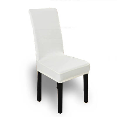 6x Stretch Elastic Chair Covers Dining Room Wedding Banquet Washable White