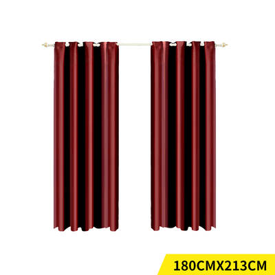 2x Blockout Curtains Room Darkening 180x213cm