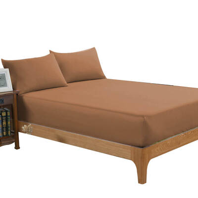 Ultra Soft Fitted Bed Sheet with one Pillow Case King Single Chocolate