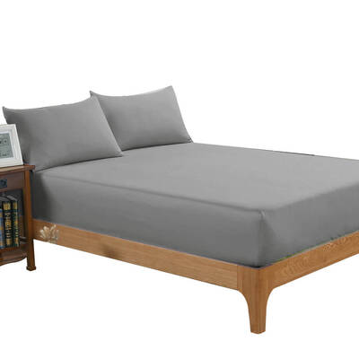 Ultra Soft Fitted Bed Sheet with one Pillow Case King Single Size Grey