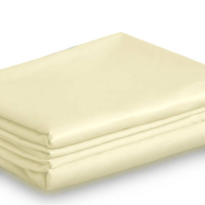 Queen Size 4 Piece Bed Sheet Set Flat Fitted Pillowcase Cream colour