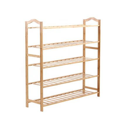 Shoe Rack Storage Wooden Shelf Stand 5 Tiers Layers 80cm