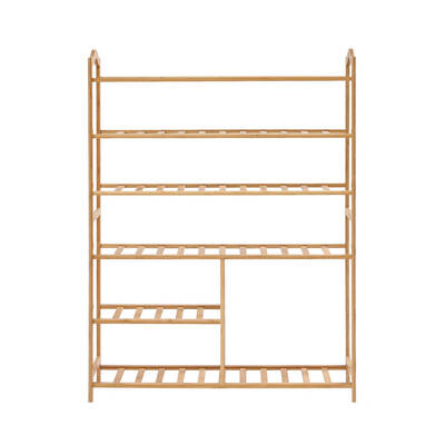 Bamboo Shoe Rack Storage Wooden Organizer Shelf Stand 6 Tiers Layers 80cm