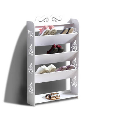 5 Tiers 63 Width Tilt Chic Hollow Shoe Rack Stand Storage Organiser Shelf