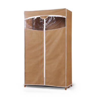 Portable Wardrobe Clothes Closet Storage Cabinet Organiser With Rail