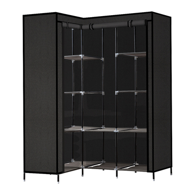 Portable Wardrobe Storage Cloth Organiser Unit Shelf Rack