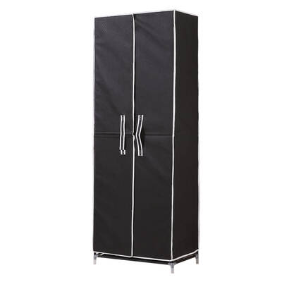 10Tiers Shoe Rack Portable Storage Cabinet Organiser Wardrobe Black Cover