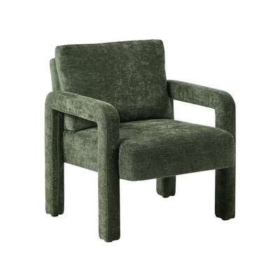 Armchair Velvet Chairs 1 Seater Lounge Sofa Chair Green