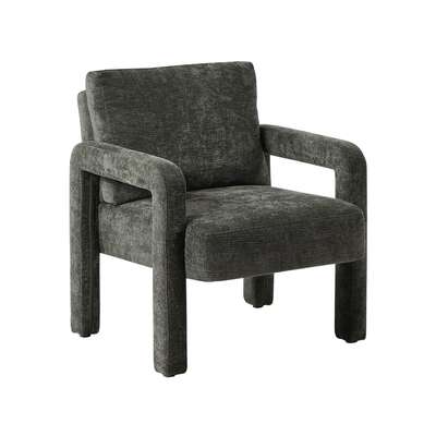Armchair Velvet Accent Chairs 1 Seater Lounge Sofa Chair Grey