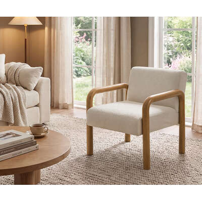 Accent Armchair Beige 67x71x75cm