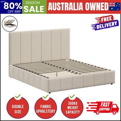 Bed Frame Double Size Beds Platform Gas Lift Storage Base VISH