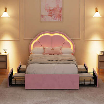 King Single Bed Frame Velvet