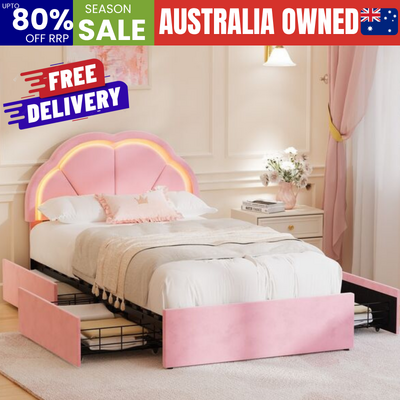King Single Bed Frame Velvet