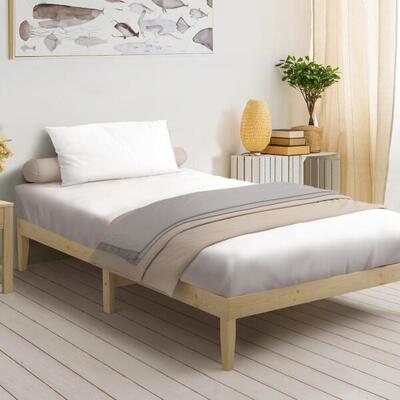 Bed Frame Single Size Wooden SOFIE Pine Timber Mattress Base Bedroom