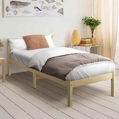 Bed Frame Single Size Wooden Kids Bed Timber Base Platform