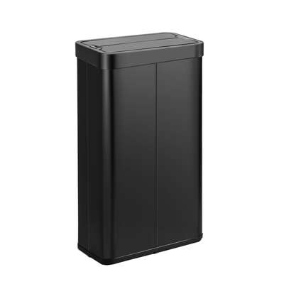 75L Motion Sensor Bin Stainless Steel Automatic Trash Can Black Kitchen