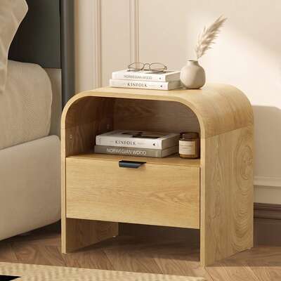 Natural Bedside Table Drawer 48x35x50cm