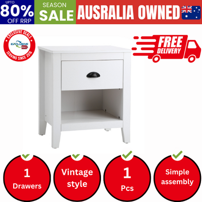 Bedside Table Nightstand Vintage