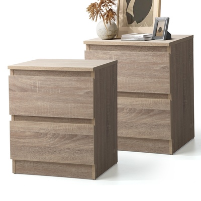 Bedside Tables Set of 2 Nightstand Side End Table Storage Cabinet Wood