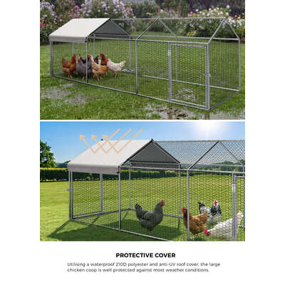 Chicken Coop Large Galvanised 3x1x1cm