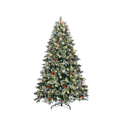 LED Christmas Tree 1.8M 6FT Xmas Trees Decorations with Ornaments 790 Tips