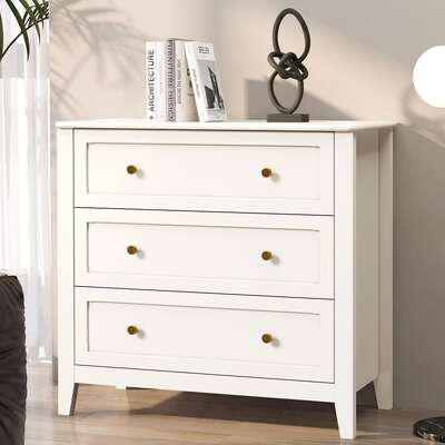 White Chest Of Drawers Storage 80x39.5x75cm